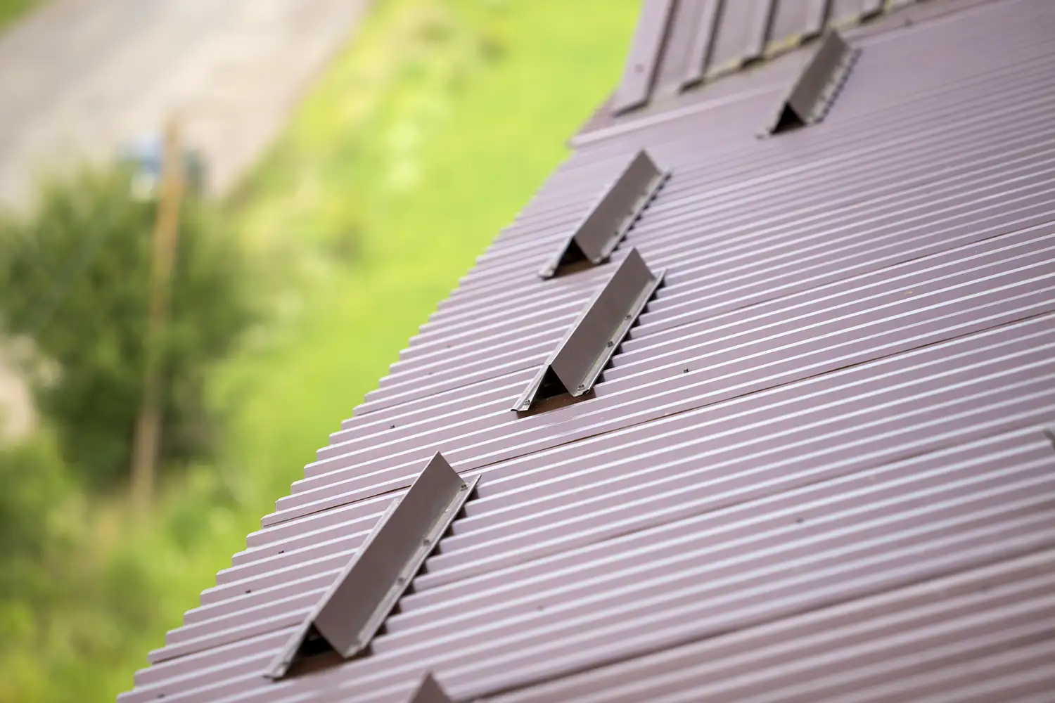 Metal Roof with roof guards