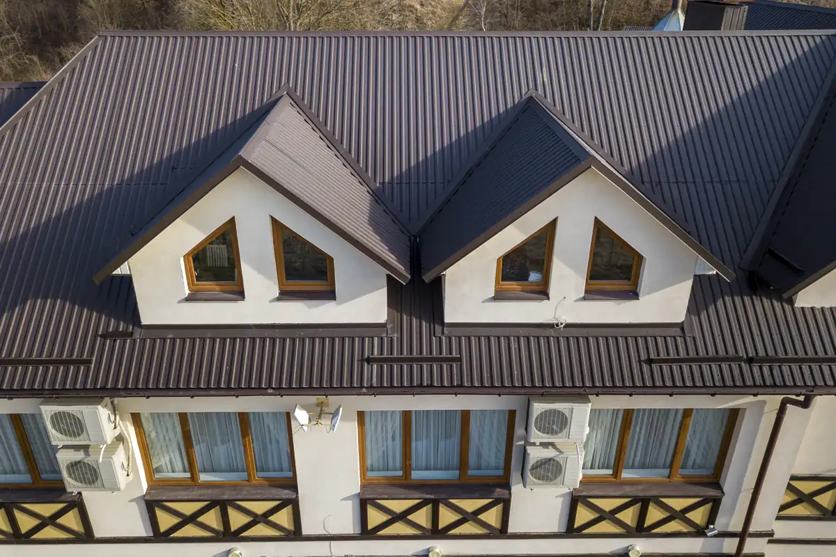 Metal Roofing Panels on a house